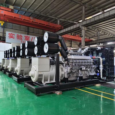 Daya Utama Industri 1600kw Generator Set 2000kva Mitsubishi Diesel Power Plant