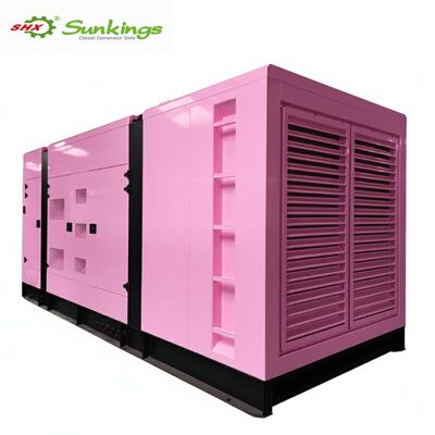 Generator Diesel Tiga Fasa Pink 800KVA/640KW yang Disesuaikan dengan Alternator Stamford ATS Frekuensi 50/60 Hz Tipe Senyap