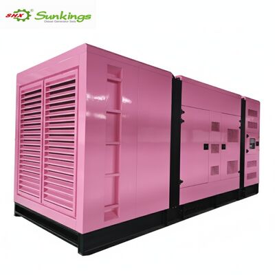 Disesuaikan 50/60 Hz Super Silent 800KW Pink Diesel Generator dengan ATS Stamford Alternator Canopy Box Opsi